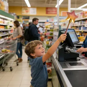 Credit Card Magic Wand, 3D Printed Handheld Payment Star Wand, Non-Contact Payment Card Holder for Kids & Adults, Universal Use