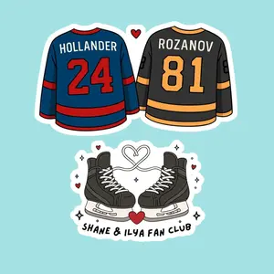 Sticker Hollande And Rozanov, Viral Shane Ilya Fan Club Heated Rivalry, Hockey Game, Funny Gifts For Lover