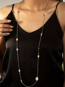 Women's Elegant Rhinestone Decor Chain Necklace, Exquisite Trendy Long Necklace, Chic Vintage As Gift for Women & Girls, Jewelry Accessories, Bling Stylish Accessory