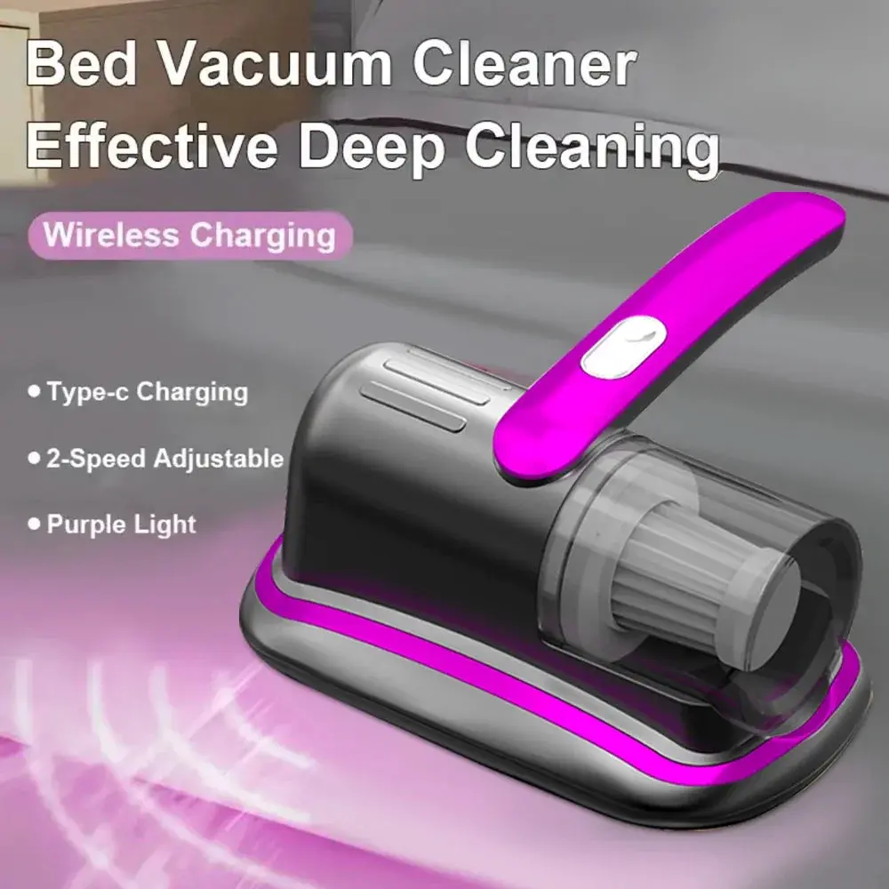 Wireless Handheld Mattress Vacuum Cleaner with UV-C Light & HEPA Filter – Deep Dust Mite Cleaner