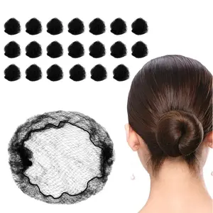 50 Invisible Nylon Hair Nets for Food Service Workers, 20 Inch Depth, Durable Reusable Kitchen Hair Covers, Multi-Pack