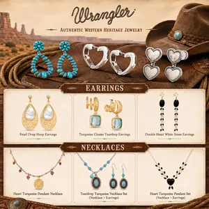 Wrangler Rustic Couture's Milan Chiva Jewelry Mystery Box for Women Random Assorted Jewelry Blind Box Western Cowgirl Boho & Trendy Everyday Styles Earrings Necklaces Bracelets & Rings  2/3/5PCS Surprise Collection