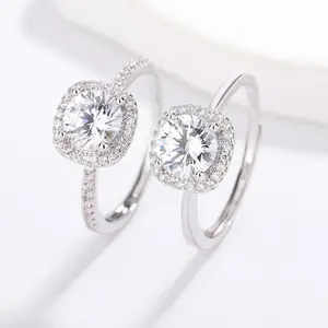 Small cube sugar ring, best-selling store treasure, diamond ring, white gold-plated jewelry, eight hearts and eight arrows zirconium ring