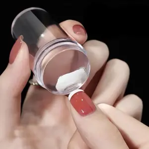 Transparent Silicone Nail Art Stamping Kit French Design For Manicure Plate Stamp Polish Seal Two Sides Stamper Scraper Durable Nail Care Cuticles Nail Polish