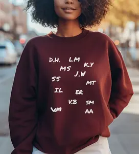 BEACON HILLS High, TW Yearbook Initials Sweatshirt, Unisex Heavy Blend Crewneck, Teen Wolf Inspired Pullover, Hale, Stilinski, Wolf Merch