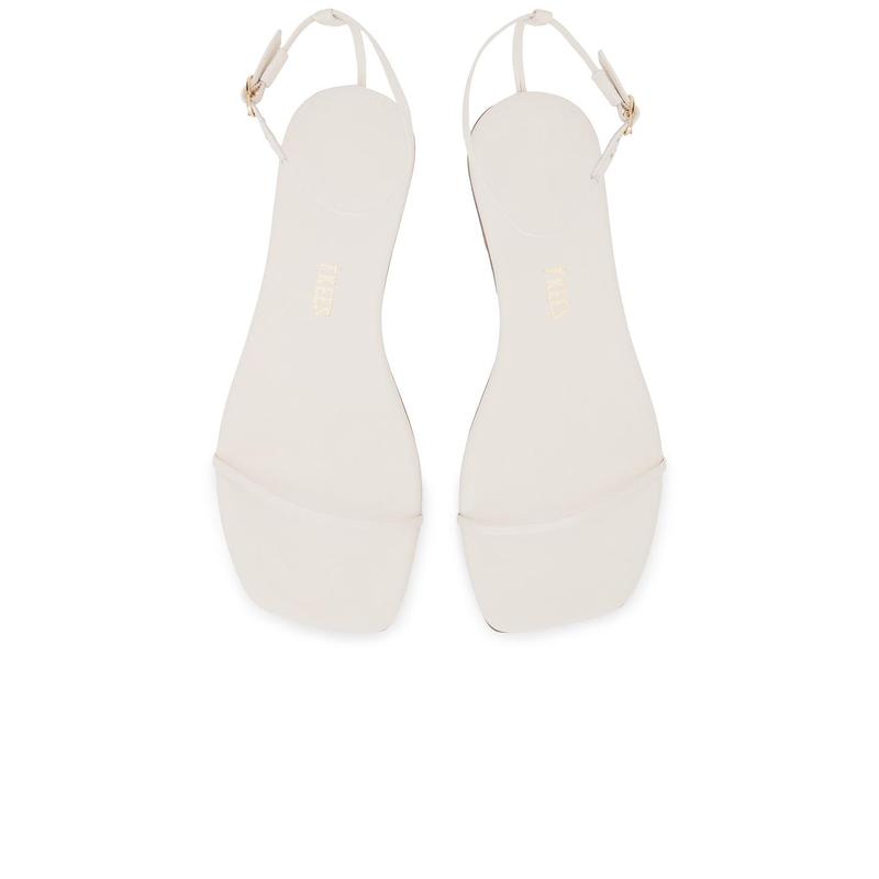 TKEES Square Toe Twiggy Sandal in Cream