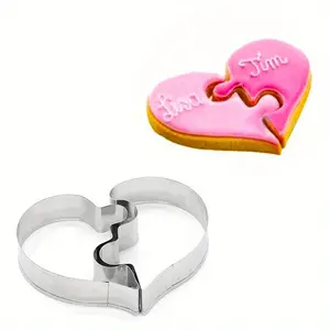 1pc Stainless Steel Biscuit Cutting Mold, Icing Cookie Molds, Frosting Biscuit Mold, Soft Terracotta Clay Tool