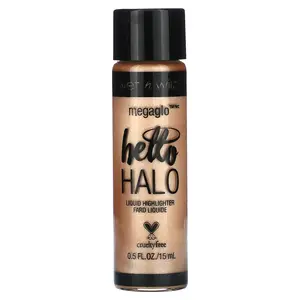wet n wild MegaGlo, Hello Halo Liquid Highlighter, 306B Guilded Glow, 0.5 fl oz (15 ml)