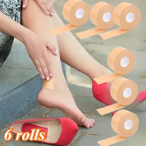 6 Rolls Anti-blister Tape Adhesive Pad Toe Tape Invisible Breathable Anti Wear Foot Sticker Fashion Accessories