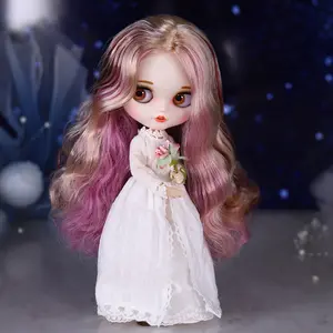 ICY DBS Blyth 1/6 Doll 30cm Series White Skin Matte Face Official Makeup Color Hair BJD Doll Set SD