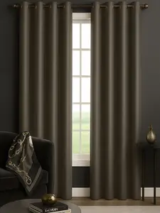Luxury Glow Faux Silk Curtain Panel – 2 Panel Set, Each 54x84”, 8 Grommets, Elegant Light Blocking Drapes for Bedrooms Living Rooms -Gray