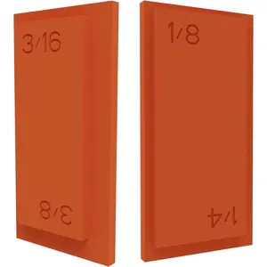 4-in-1 Trim Reveal Tool - 1/8", 3/16", 1/4", 3/8" - Precision Trim Gauges - Non-Damaging Hard Plastic Door Reveal Marking Tools for Accurate Jamb Marking - Wood Reveal Spacing Tool (Orange)