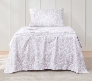 Lush Decor Peony Toile Sheet Set Mauve 4-Pc SetTwin, Twin-XL