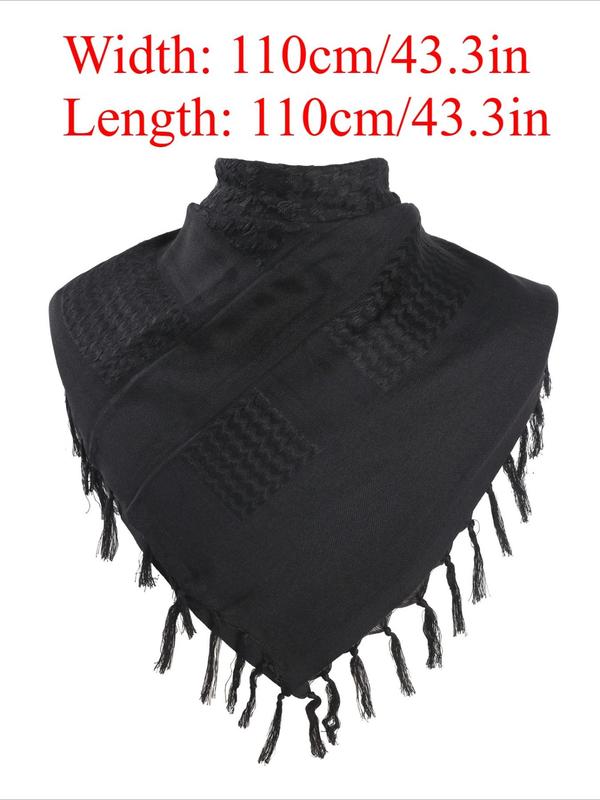 Tactical Hunting Scarf, Neck Scarf, Arab Wrap with Tassel, Tactical Desert Scarf, Fashion Accessories for Men & Women