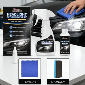 Automotive Headlamp Restoration Fluid,Oxidized and Yellowed Automotive Headlamps Blurring Enhanced Crystallization Coating Refurbisher,Brings Headlights Back to Like New Condition.