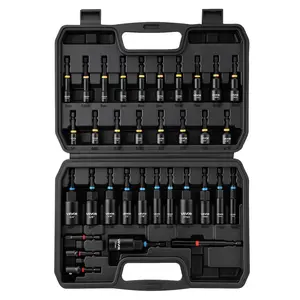 【Super Brand Day】VEVOR Master Magnetic Impact Nut Driver Set 34-Piece, Metric & SAE Sizes, with Nut Setter, Quick Release Extension, Wing Nut Driver, Storage Box, Versatile for Automotive, Machinery, and DIY Tasks,DEALS FOR YOU