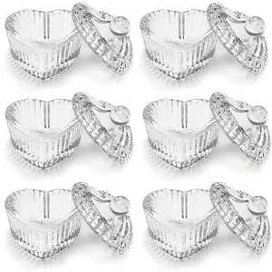 6pcs mini Acrylic Powder & Liquid Holder Crystal Glass Nail Art Dish - Pen Washing Cup for Manicure Tools, Nail Brush