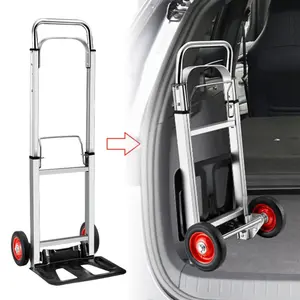 Folding Hand Truck Dolly with Wheels – Portable Lightweight Moving Cart for Warehouse, Home, Transport & Heavy Loads