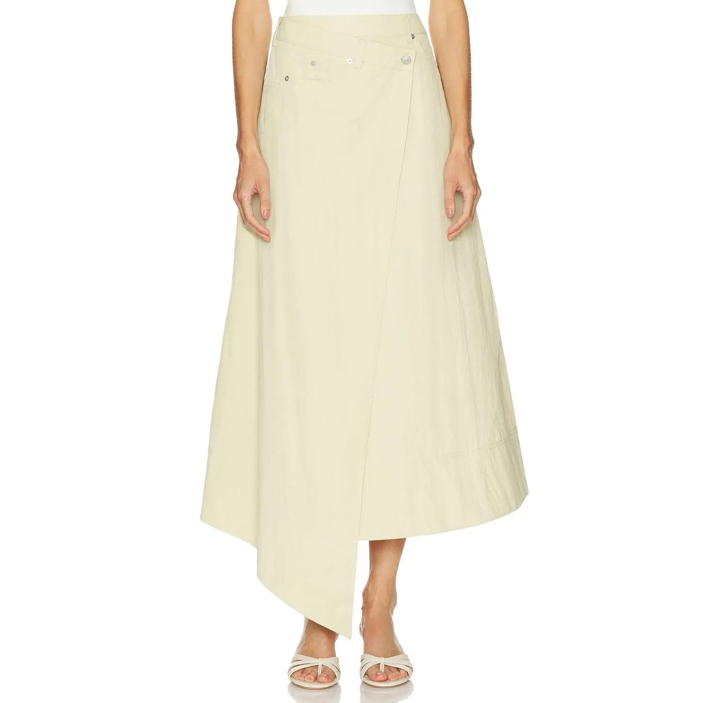 Camila Coelho Ignacia Midi Skirt in Beige