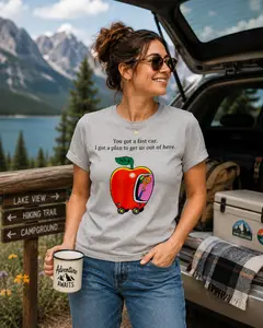You Got a Fast Car Shirt Vintage Graphic Tee Cute Apple Road Trip T Shirt Unisex Gift for Music Lovers