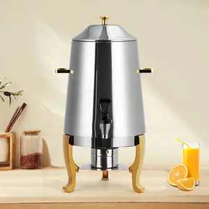 3.5 Gallon (13L) Hot Beverage Dispenser – Stainless Steel Hot Drinks Dispenser with Fuel Tray for Coffee, Tea, Juice, Water – Coffee Urn Chafer for Parties, Events, Buffet, Catering