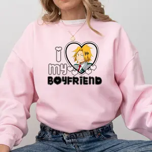I Love My BoyFriend Denki Sweatshirt, Denki MHA Tee, Denki Shirt, Gift For Frieren Fans, Anime Tee
