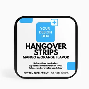 ReWild Hangover Strips, Fast Relief, Vitamins and Minerals 30ct Fitness Edible