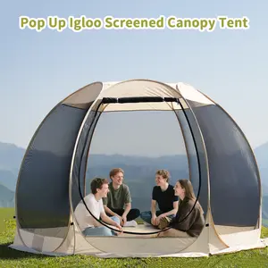 [Fast shipping]PAKICETUS Multi-Functional Outdoor Tent for 6-8 People , Pop-Up Canopy + Mosquito Net Shelter 2-in-1 ,Garden Camping Lodge with Weatherproof Sun Shade & Multi-Layer Mesh Design ,For Camping & Backyard Use