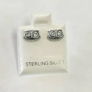 Sterling Silver 925 CZ Owl Stud Earrings Tiny Women’s Earrings