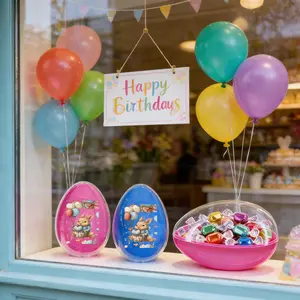 Reusable Easter Eggs Bright Spring Party Supplies for Kids Egg Hunt