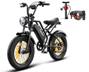 DXH Electric Bike Peak 1500W Powerful  Brushless Motor,48V 18Ah for Adults 60+ Mile | 32MPH Top Speed | Electric Motorcycle | All Terrain | Fat Tire | Electric Dirt Bike | G50