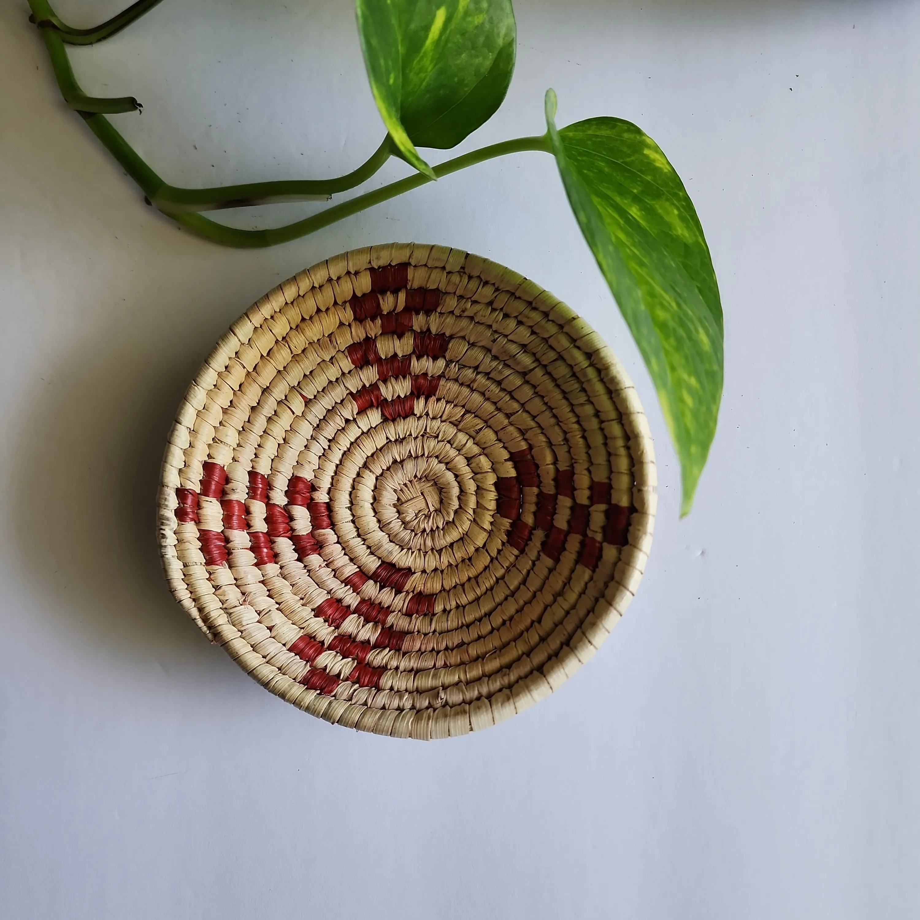 Southwest Handwoven Trinket Basket | 3-4 Inches | Authentic Native American Craftsmanship