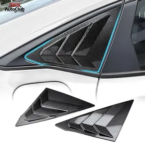 Carbon Fiber Rear Side Window Louvers, Compatible with 11th Gen Honda Civic Sedan 2022-2025 2026, Exterior Accessories Air Vent Window Scoop Shades Blinds Cover, Automotive External Decor Protection Parts