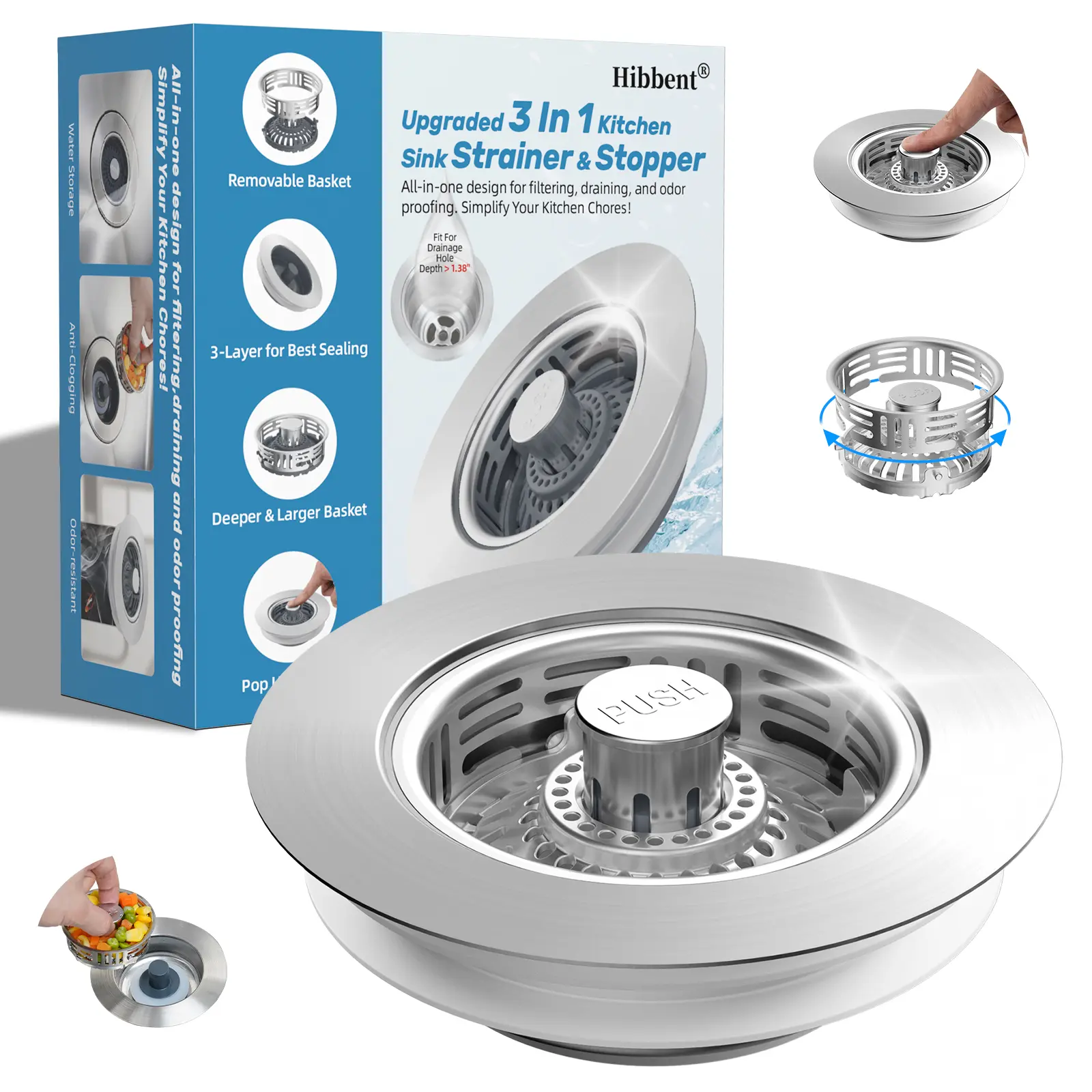 All Metal - 1 PACK - Upgraded  Larger Detachable Basket 