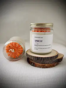 Apricot Bliss Soy Wax Candle. Aroma Decor . Scent Cozy. Small batch candles
