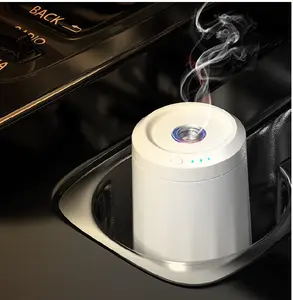 Owleys Aura Glide Car Air Diffuser - Highly Scented Air Freshener, Zero Water Nebulizer, Long Lasting Fragrance, Cupholder-Fit, 6 Luxury Aromas