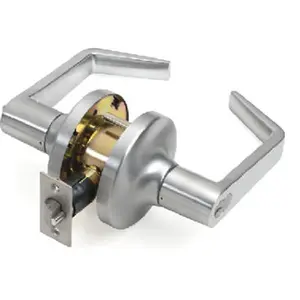 212 MAIN Cylindrical Type Entry Lever Lock, Tell Manufacturing CL100011, 10x4 in. Brushed Chrome Finish, Lever Handle, Includes 2 Keys, Two Keys