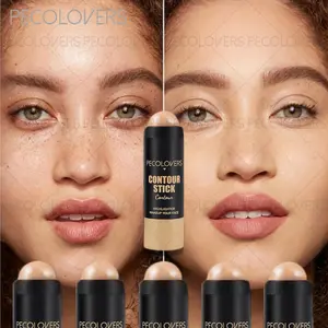 Multi-Functional Contouring Foundation Stick，Full Coverage Matte Concealer for & Dark Spots, Lightweight Non-Cakey Formula