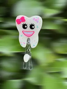 Brace Face Badge Reel, 2”, Retractable Swivel Alligator Clip