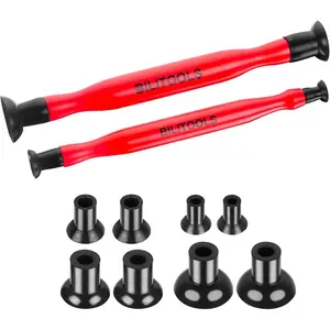 2PCS Valve Lapping Kit with 8 Suction Plates 4 Size, Valve Grinding Tool For Engine Maintenance (Red)