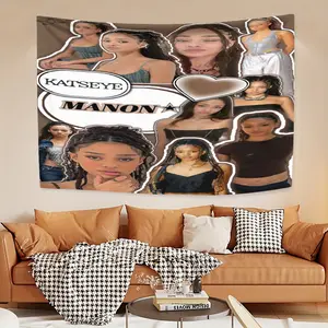 This katseye Manon, decorative tapestry background cloth thickened soundproof tapestry, velvet thermal tapestry, bedroom living room office decorative tapestry, fine and beautiful printing, the perfect Christmas gift for family and friends.