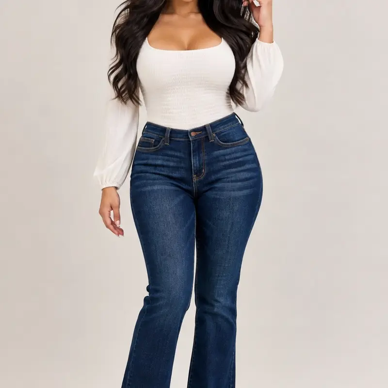 Angelica Judy Blue Mid Rise Bootcut Jean