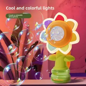 7-Color Flower Bubble Blaster Toy - Handheld Bubble Machine for Kids & Adults, High-Volume Bubbles for Indoor/Outdoor Play, Party Favors, Garden, Pool & Bathtub Fun