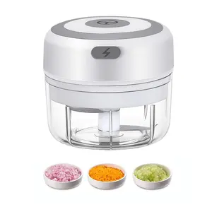 Electric Mini Garlic Chopper 100ML Food Chopper Garlic Mincer USB Vegetable Chopper Onion Chopper Portable Small Food Processor for Garlic Ginger Chili Vegetables