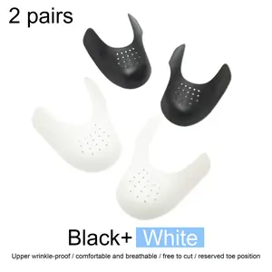 2 pairs of anti-wrinkle soft shoe braces, anti-crease, universal toe protection, stable toe toe support