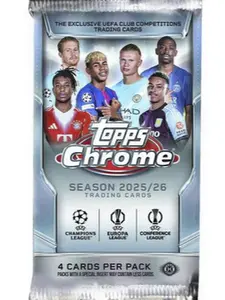 2 (two) packs 2025-26 Topps UEFA Chrome Club (Blaster)