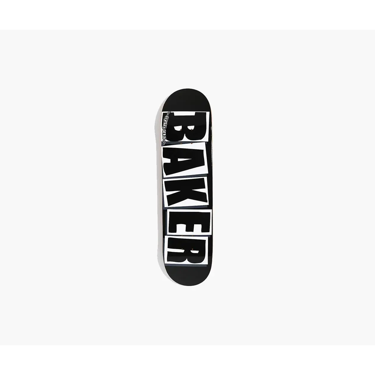 BAKER TEAM BRAND LOGO BLACK/WHITE DECK 8.00 BAKER TEAM BRAND LOGO BLACK/WHITE DECK 8.00