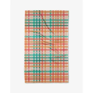 Gingham Print Checkered Kitchen Towel, Waffle Weave Home Care Cleaning Cloth