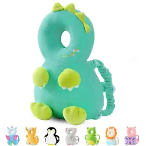 Baby Head Protector Backpack Carrier, Green Dinosaur Toddler Fall Head Protection Accessory, Baby Accessories