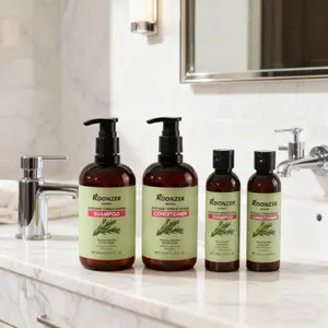 Roonzer Rosemary Hair Care Set 4PCS Shampoo & Conditioner 900ML with Olive Oil Hyaluronic Acid Frizz Control Smooth Moisture Sulfate-Free Hydrating Cleanser Scent Moisturize Haircare Moisturizer